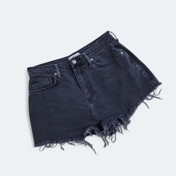 Forever 21 High Waist Black Cut off Denim Jeans Shorts Size US 30 - Picture 10 of 10